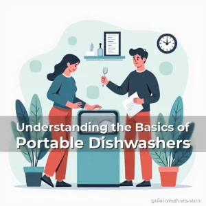Artistic representation for Understanding the Basics of Portable Dishwashers